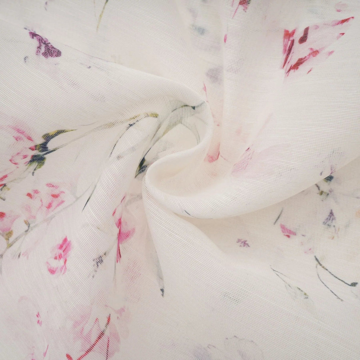 Federica Midi Dress White Floral Print Calf Length Button Fastening