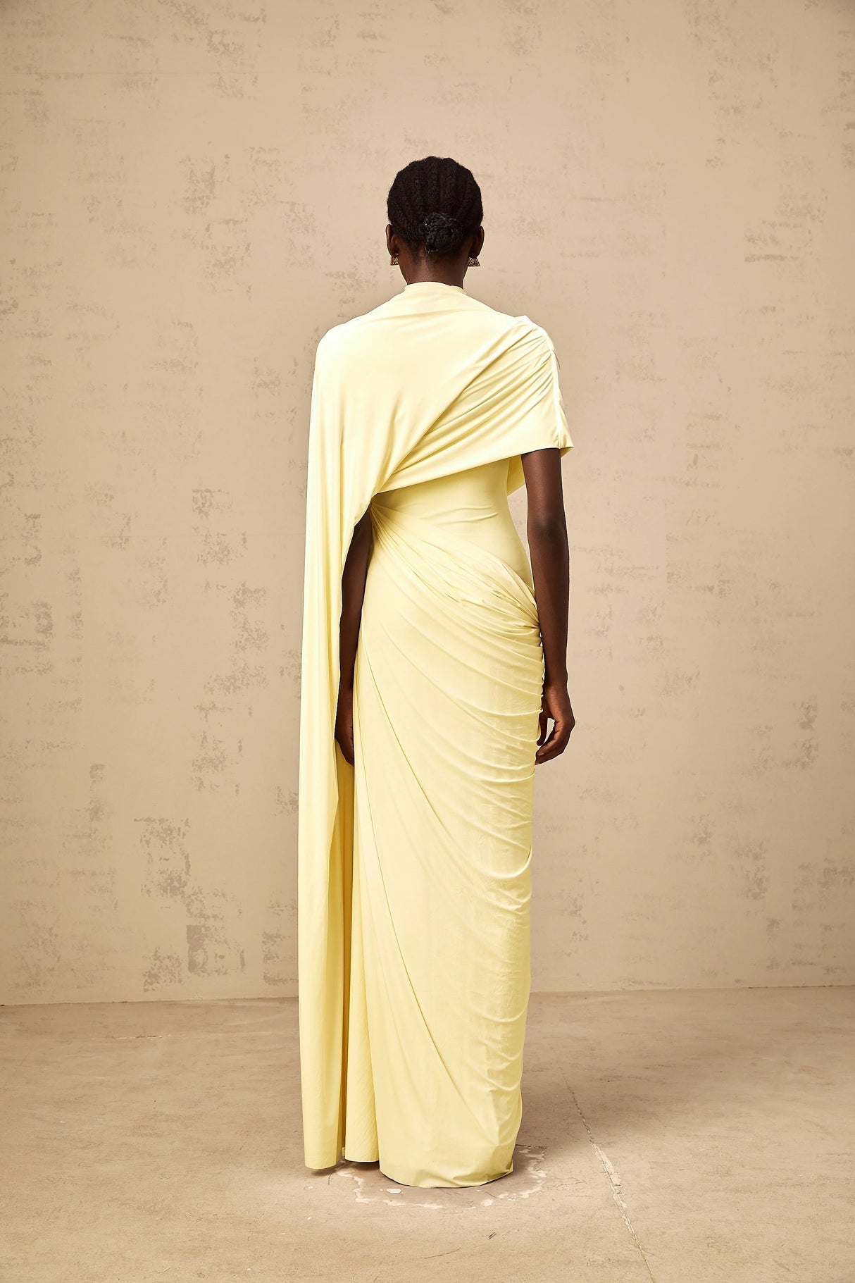 Fenella Asymmetrical Draped Cape Dress Matching Set