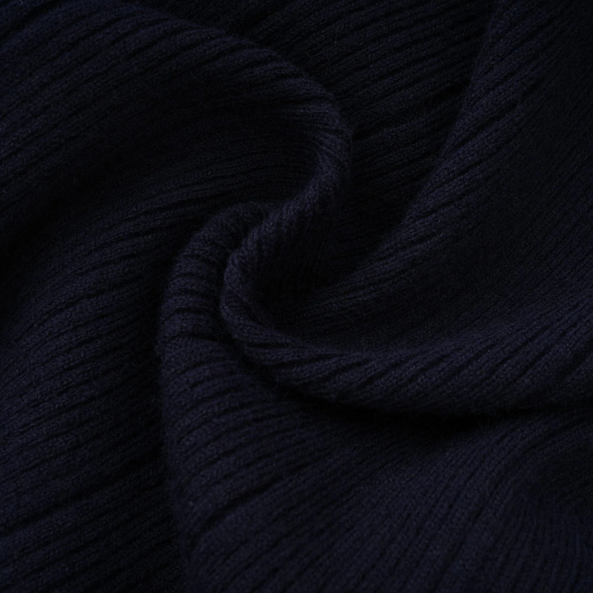 Fern Navy Blue Satin Panel Knit Midi Dress
