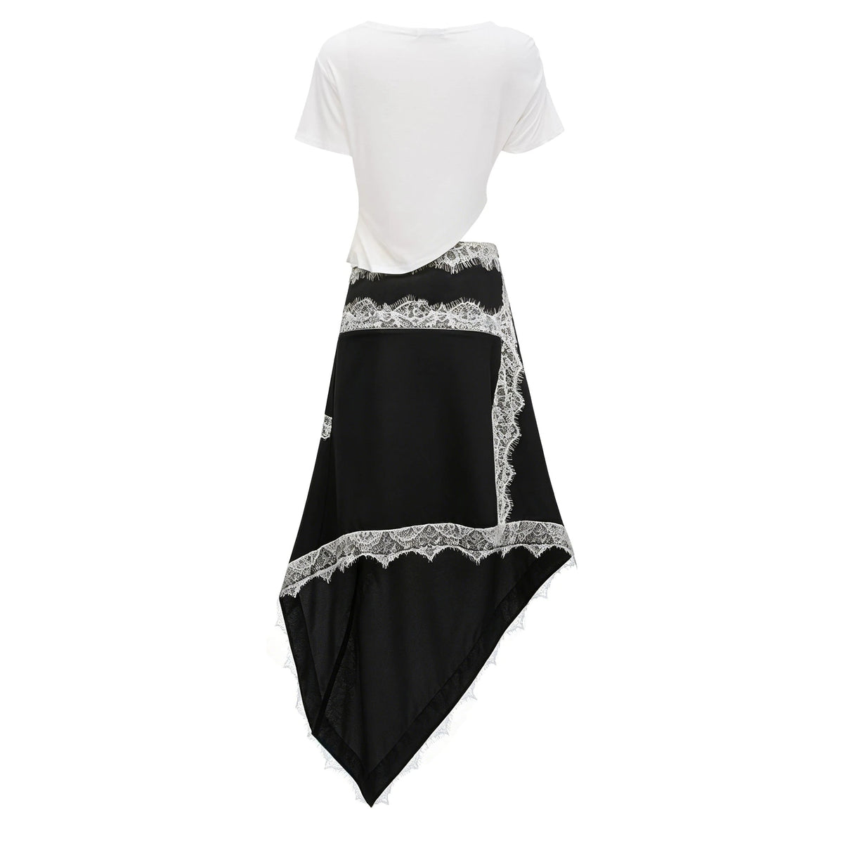 Fiamma Color Block Gathered Lace Panel Maxi Dress