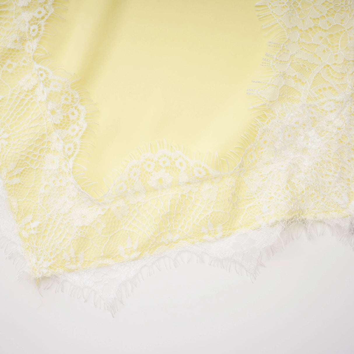 Fiamma Yellow Gathered Lace Panel Maxi Dress