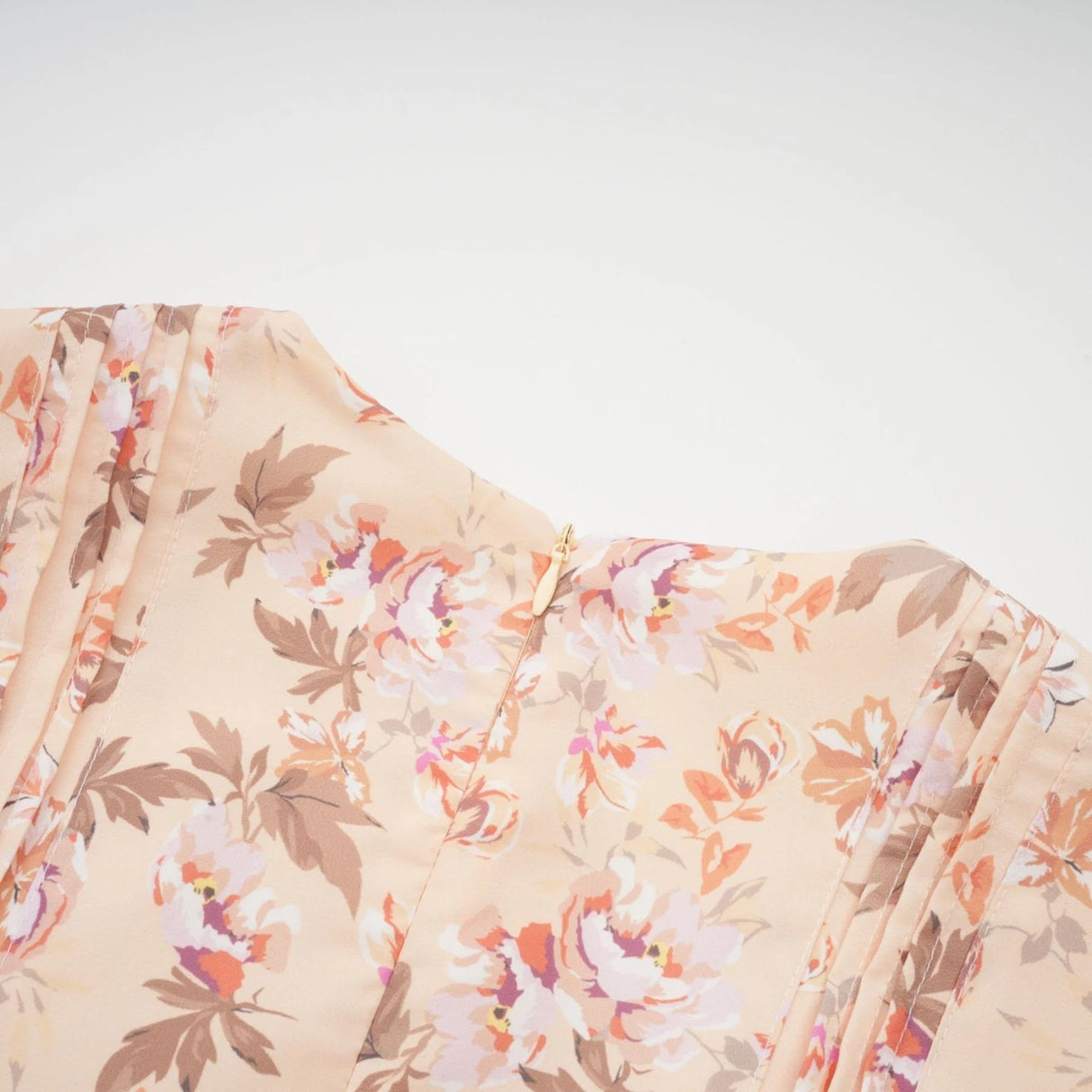 Fiona Mini Dress Yellow Floral Print Pleated