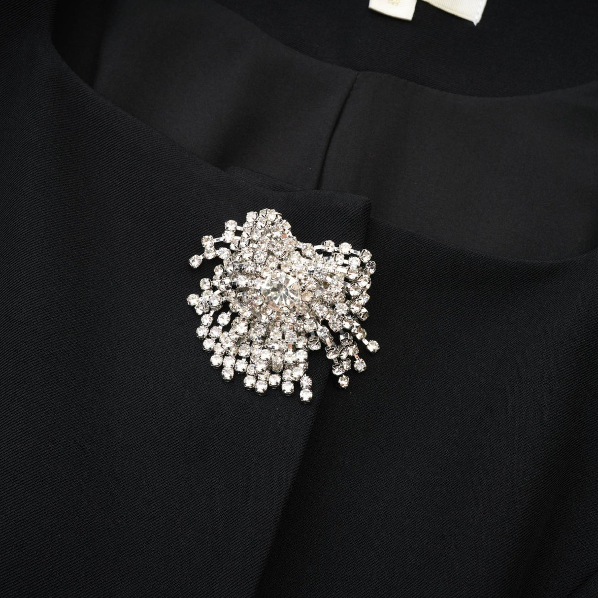 Fionnghuala Mini Dress - Button Detail Front - Long Sleeves - Square Neckline - Snap Button Closure