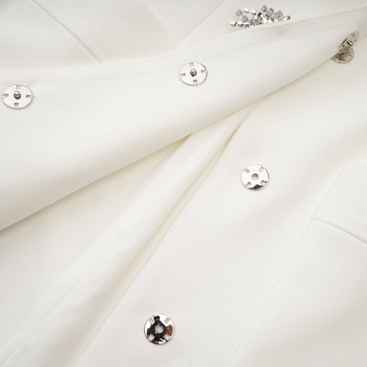 Fionnghuala Women's Blazer - Structured Silhouette - Square Neckline - Tailored Fit - Front Snap Button Closure - Versatile Style