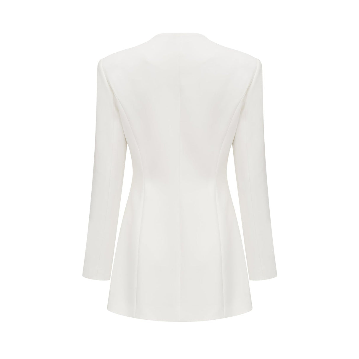 Fionnghuala Women's Blazer - Structured Silhouette - Square Neckline - Tailored Fit - Front Snap Button Closure - Versatile Style