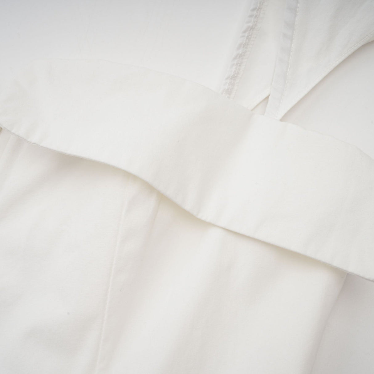 Fiorella Mini Dress - Folded Split Neck - Boned Bodice - Flared Skirt - Decorative Buttons - Rear Zip Fastening