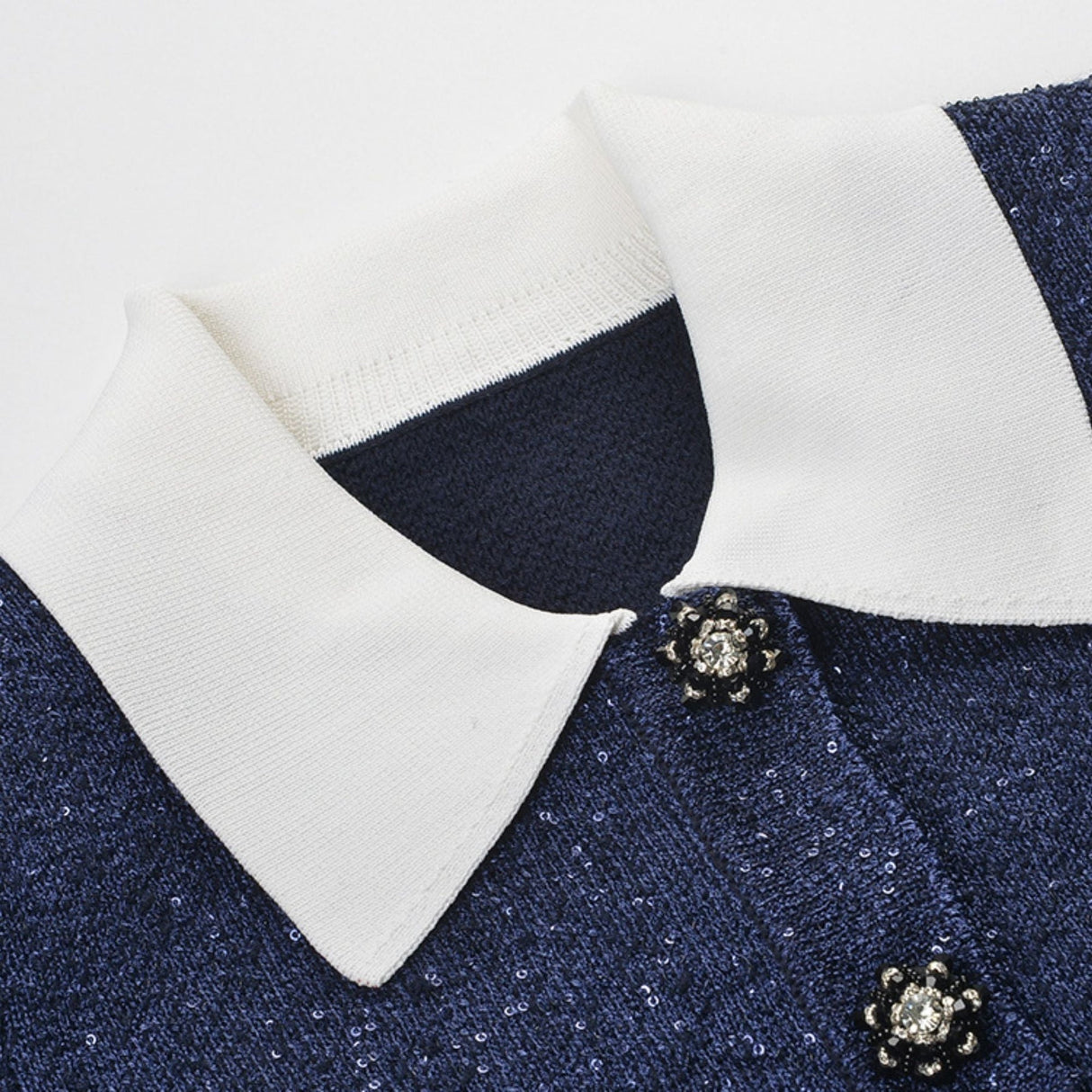 Fiorenza Jacket & Skirt - Lapels Design - Front Button Fastening - Knitted Construction - Stylish Front Button Decoration