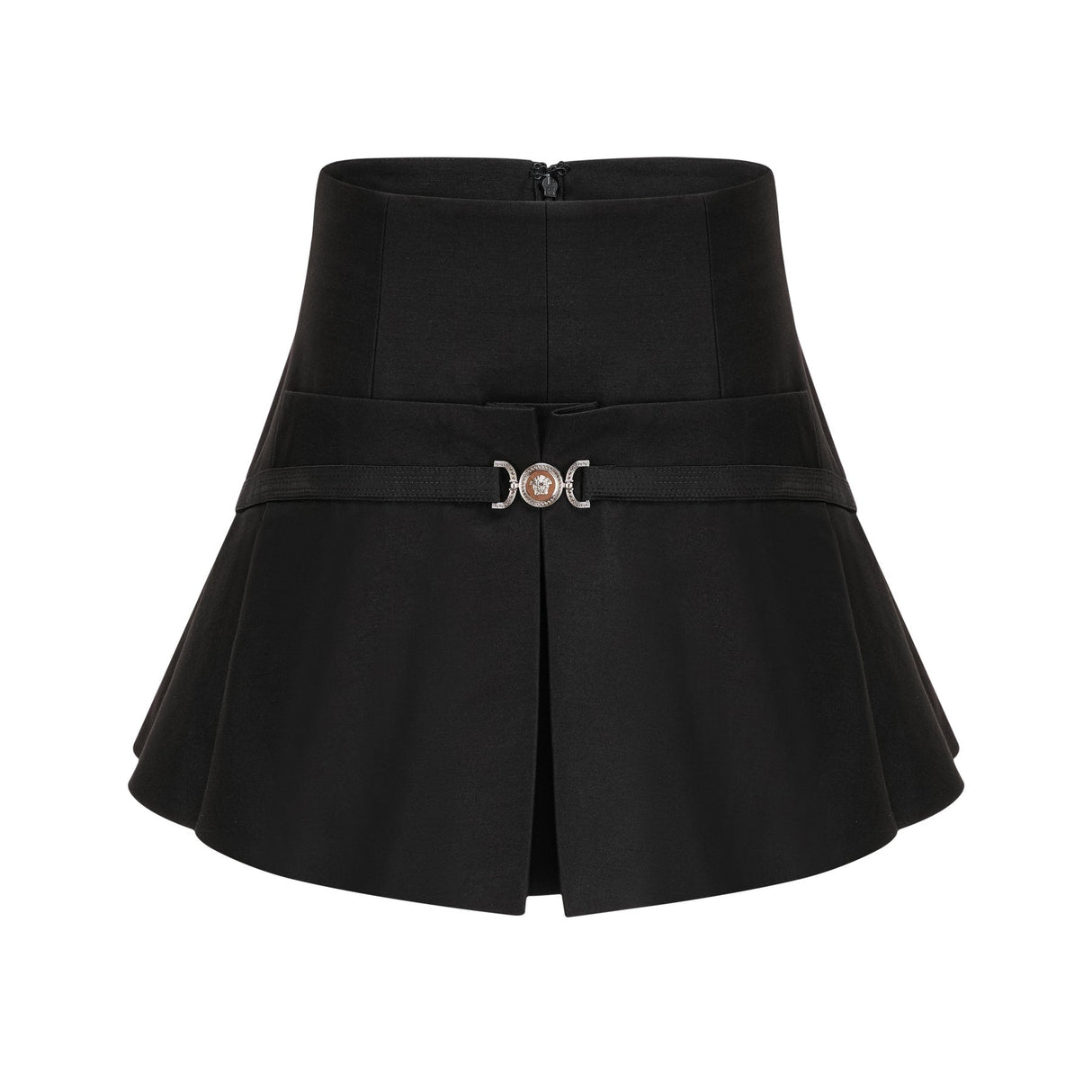 Fiorenza Skirt & Top Set - Sleeveless Off - The - Shoulder Design - Medusas Head Motif - High - Waisted Box - Pleat Skirt - Rear Zip Fastening