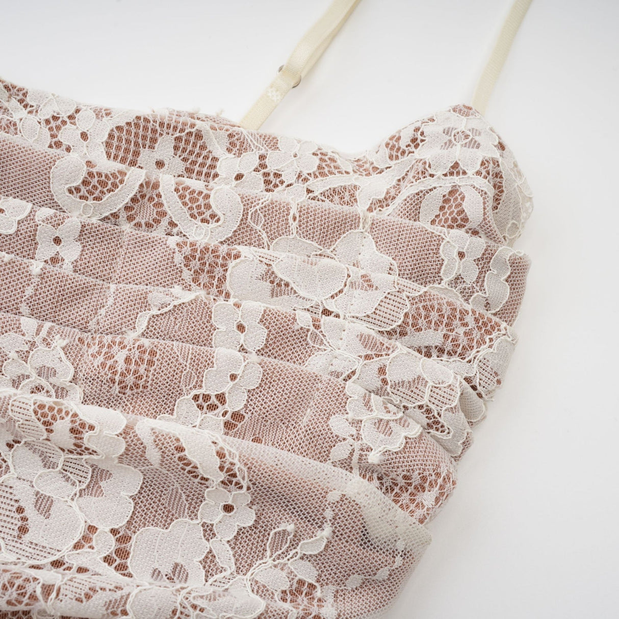 Flaminia Floral Maxi Dress - Delicate Spaghetti Straps - Pleated Detailing - Elegant Mesh Design - Side Zip with Rear Tie Fastening