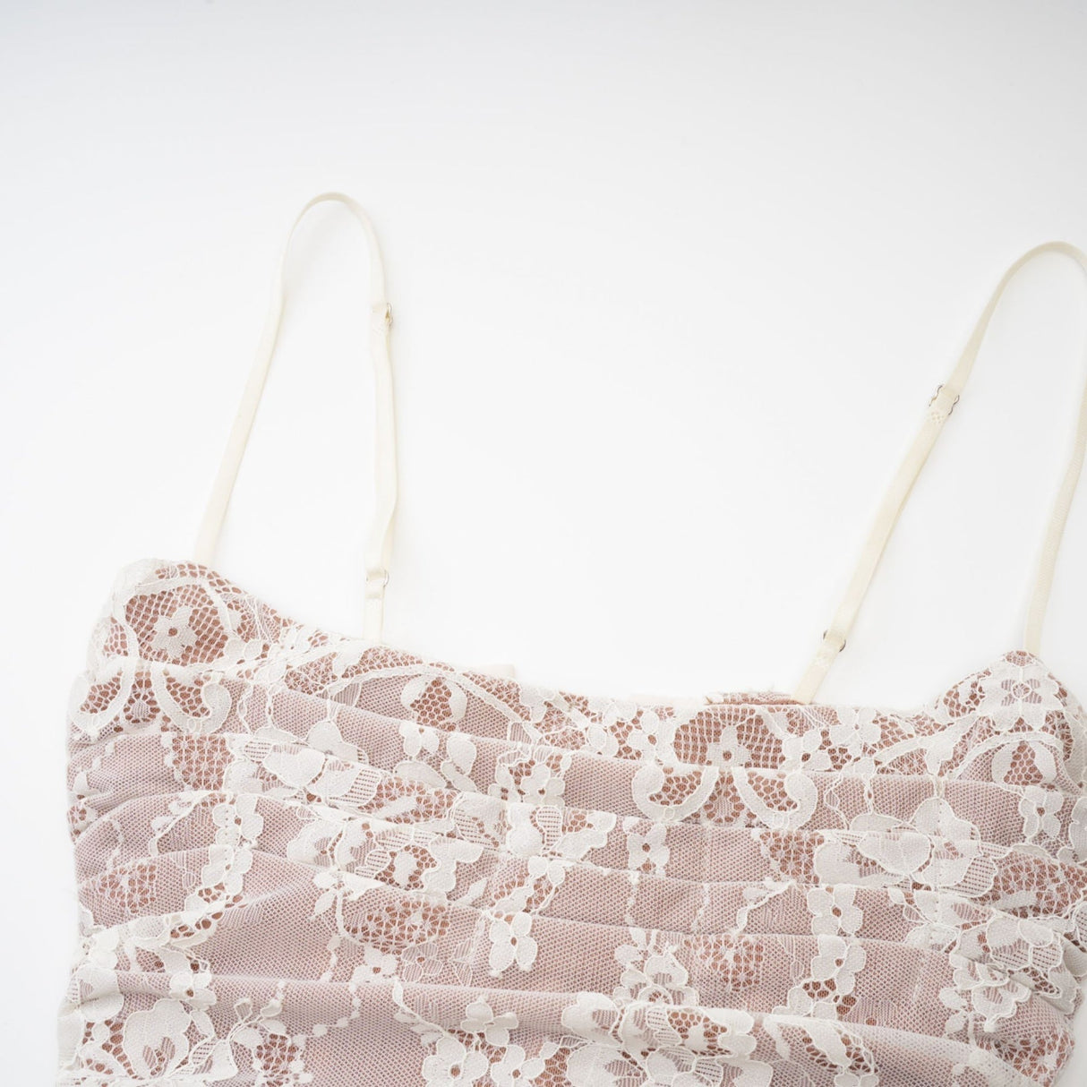 Flaminia Floral Maxi Dress - Delicate Spaghetti Straps - Pleated Detailing - Elegant Mesh Design - Side Zip with Rear Tie Fastening