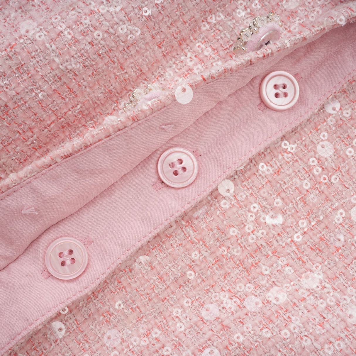 Flaminia Mini Dress - Lapels - Sleeveless - Pleated Design - Sequin Embellishment