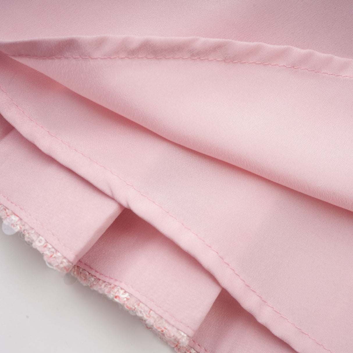 Flaminia Mini Dress - Lapels - Sleeveless - Pleated Design - Sequin Embellishment