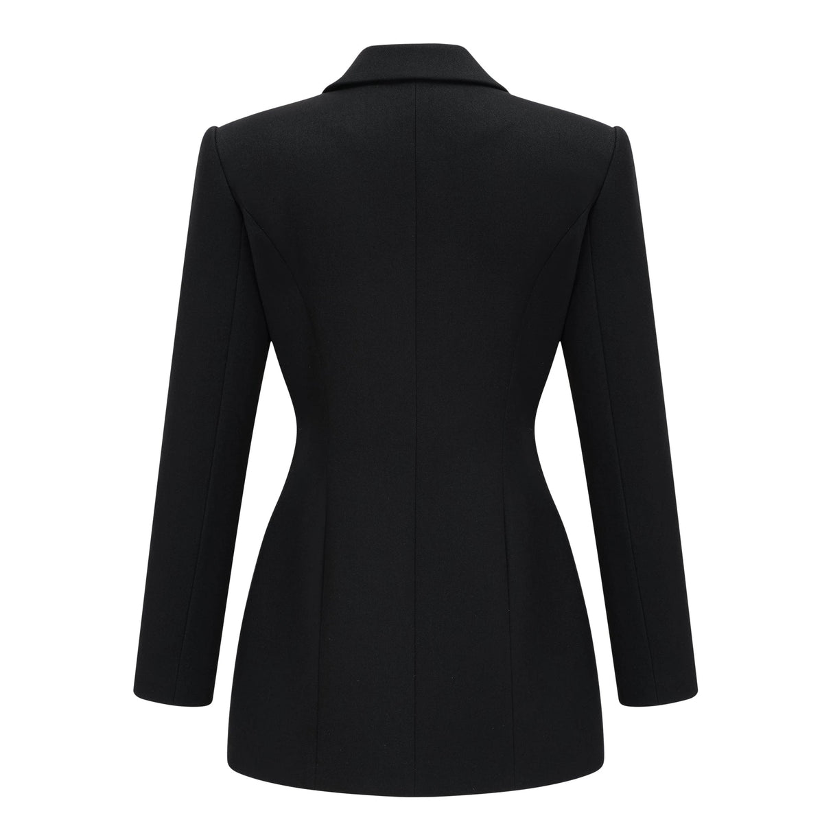 Fleur Black Blazer Mini Dress with Satin Panels
