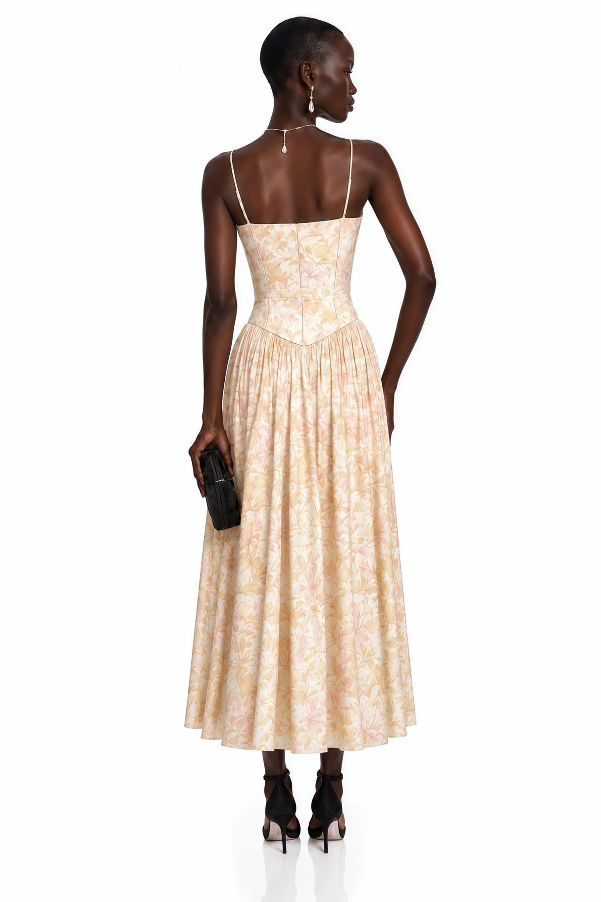 Fleur Yellow Floral Print Maxi Dress