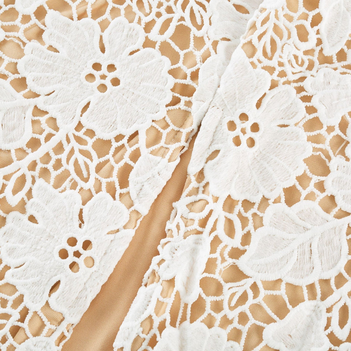 Florence Midi Dress - Sleeveless Design - Spaghetti Straps - Floral Embroidery - Back Slit