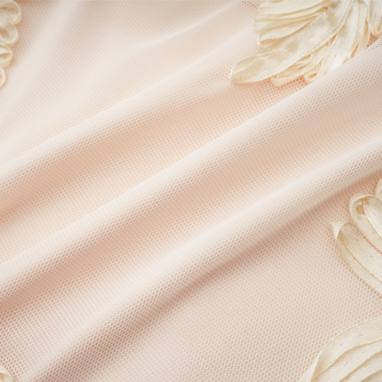 Franca Dress – Long Sleeves – Floral Embroidery – Mesh Detailing