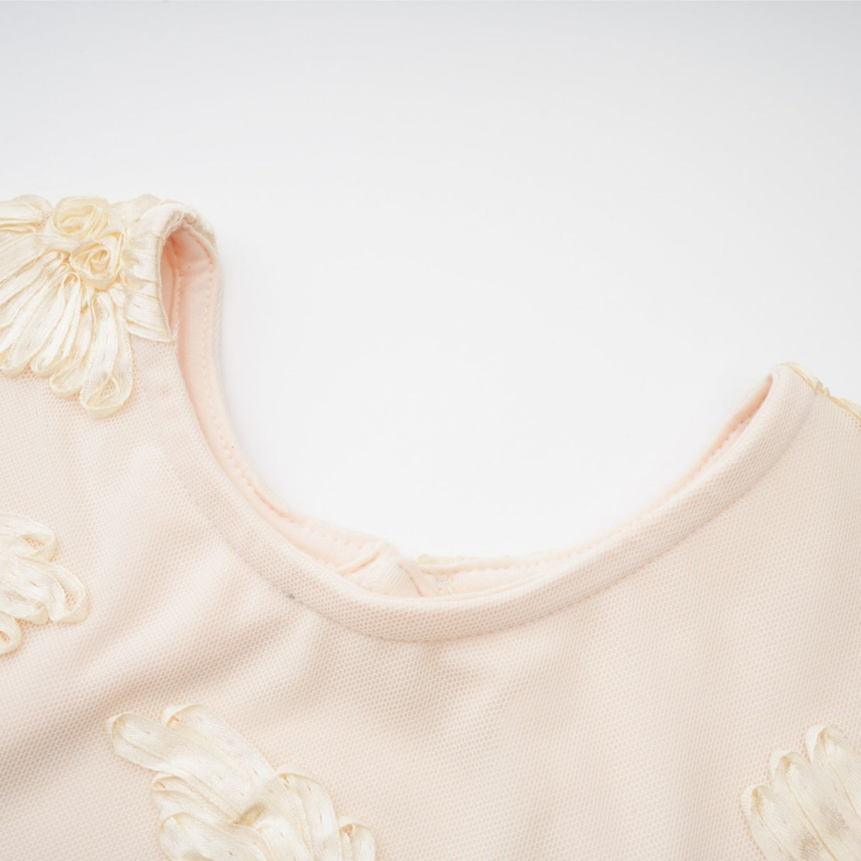 Franca Dress – Long Sleeves – Floral Embroidery – Mesh Detailing