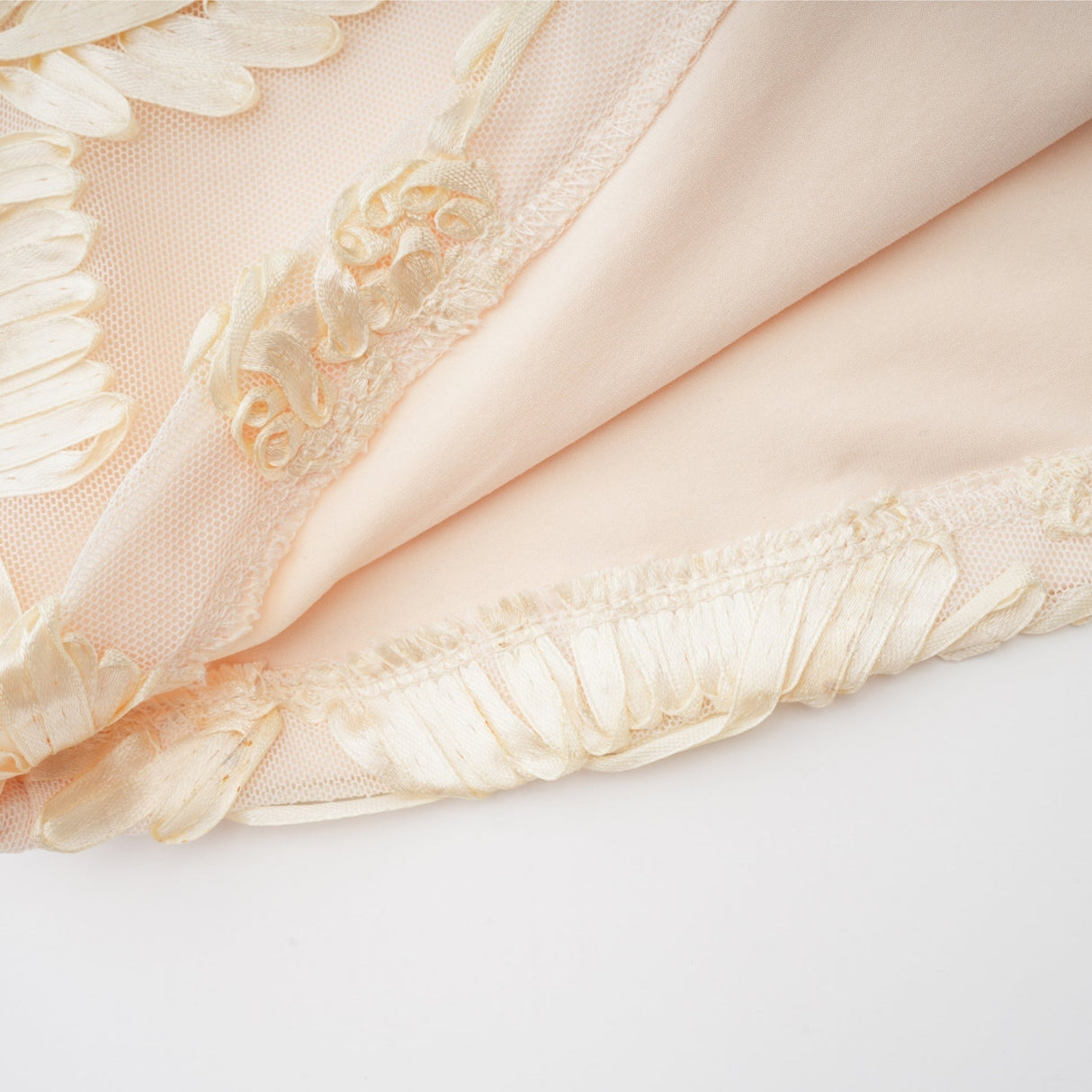 Franca Dress – Long Sleeves – Floral Embroidery – Mesh Detailing