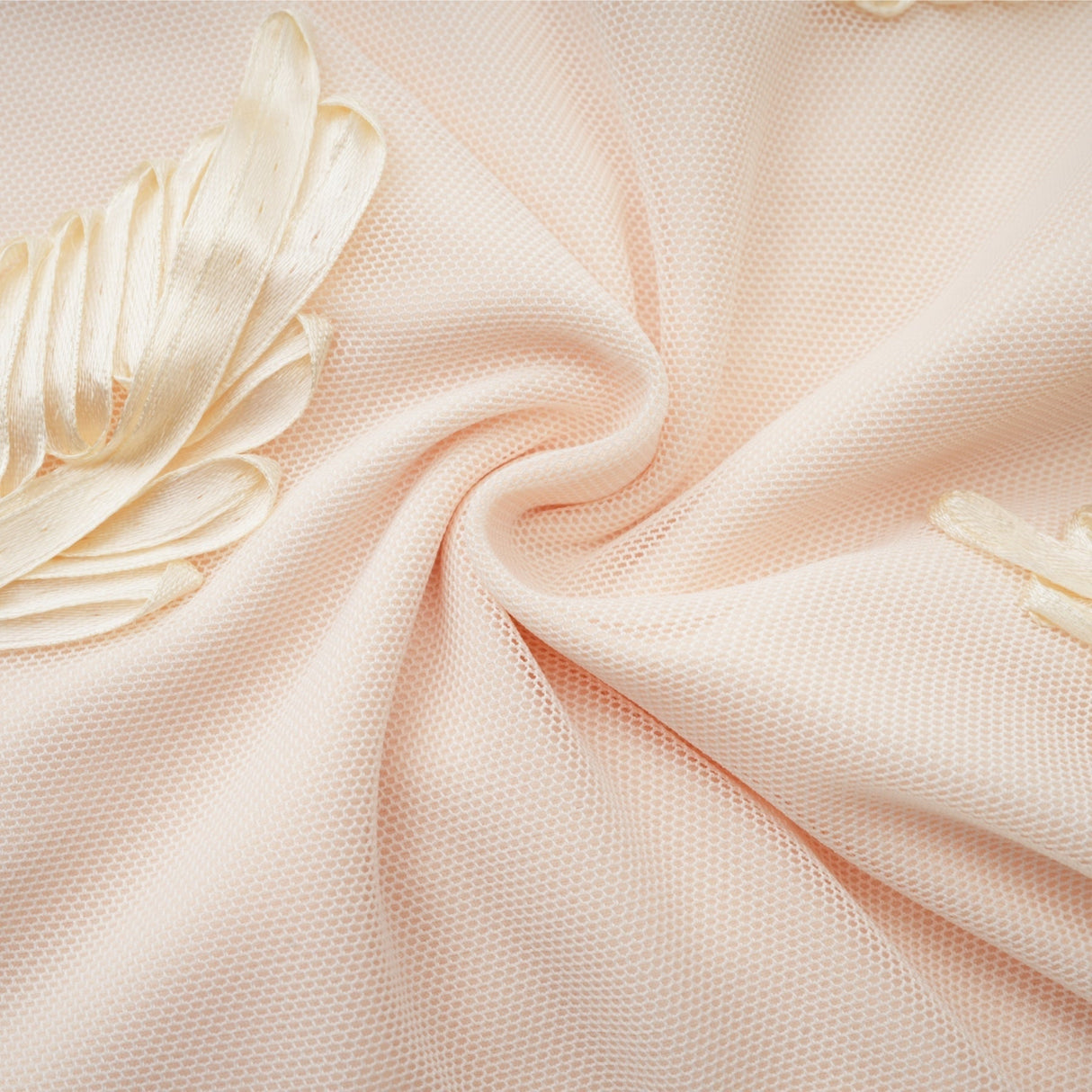 Franca Dress – Long Sleeves – Floral Embroidery – Mesh Detailing