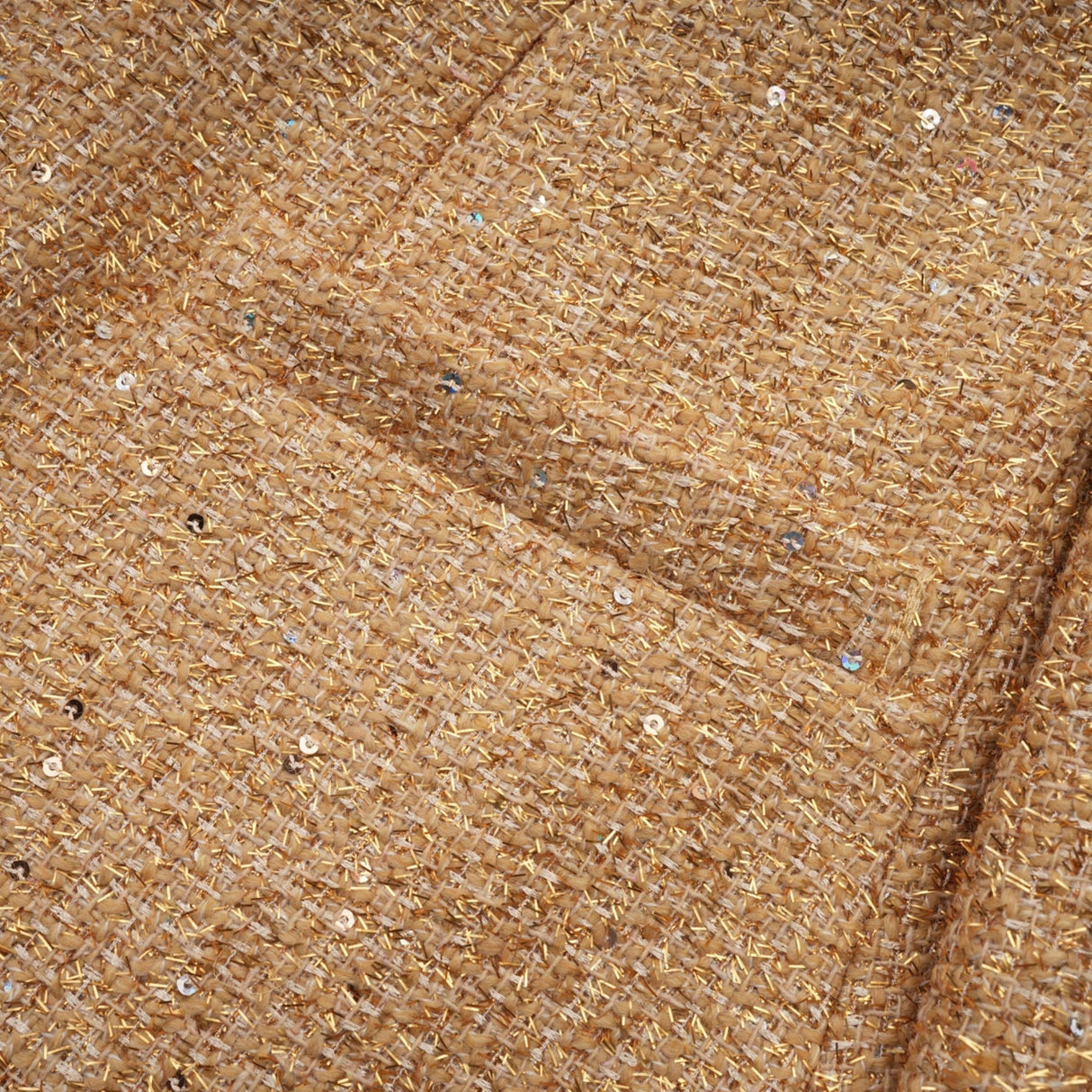 Franceschina Long Sleeve Mini Dress - Tweed - Classic Collar - Embossed Buttons - Front Pockets