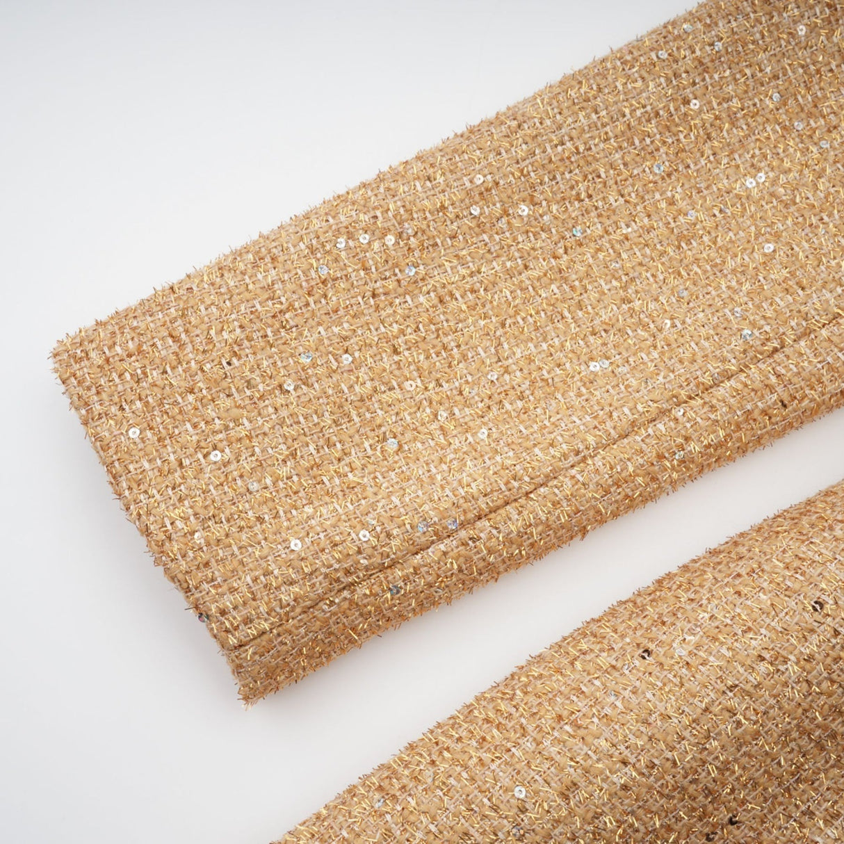 Franceschina Long Sleeve Mini Dress - Tweed - Classic Collar - Embossed Buttons - Front Pockets