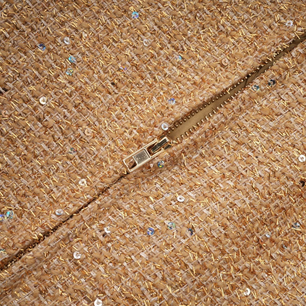 Franceschina Long Sleeve Mini Dress - Tweed - Classic Collar - Embossed Buttons - Front Pockets