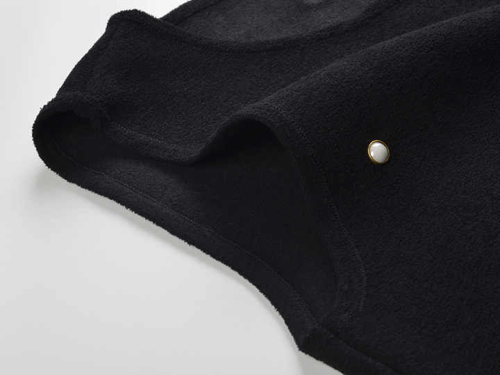 Freya Dress - Tailored Fit - Sleeveless With Pearl Embellishments - Flared Ruffle Hem - Chic and Playful Aesthetic