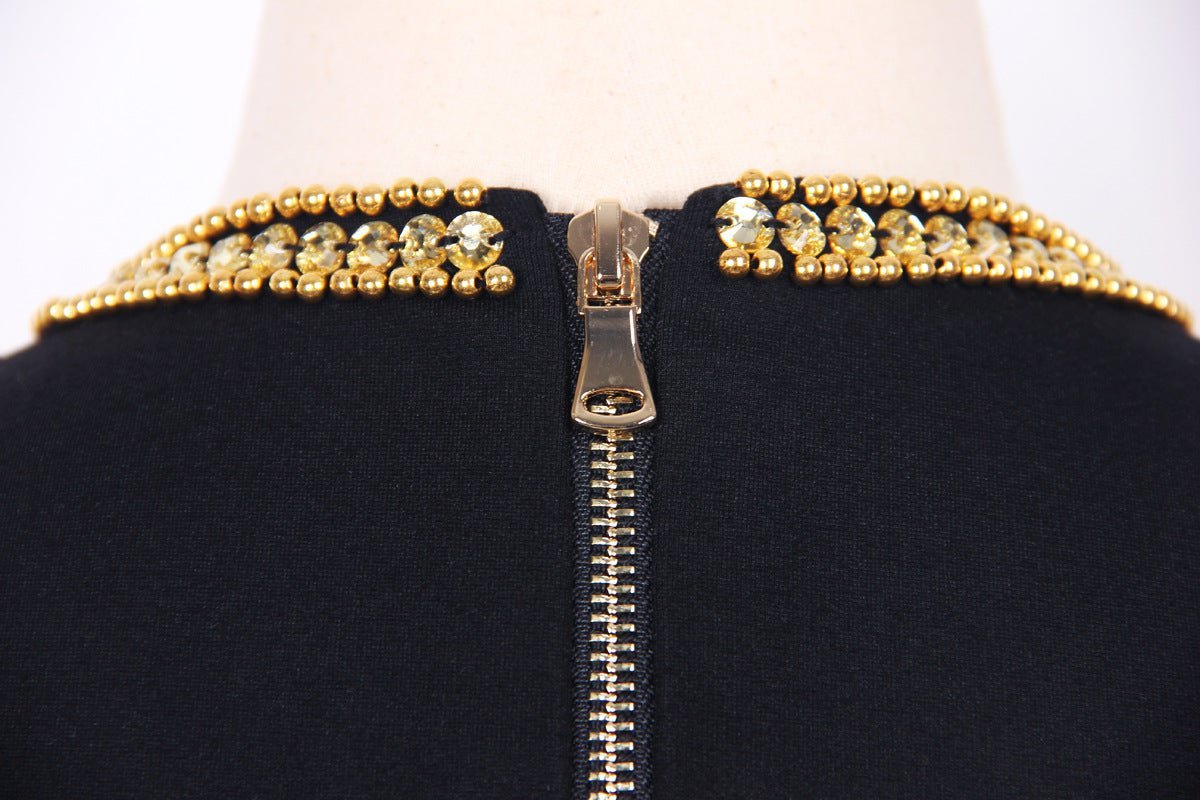 Fringe Dress - Bodycon Silhouette - Statement Dress - Sequin Fringe - Figure - Hugging Fit