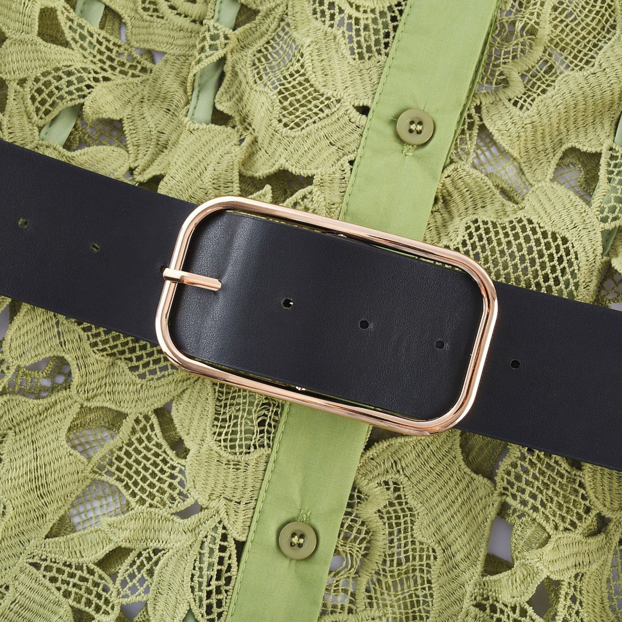 Gabriela Floral Midi Dress - Crew Neck - Long - Sleeved - Elegant Embroidery - Belted Waist