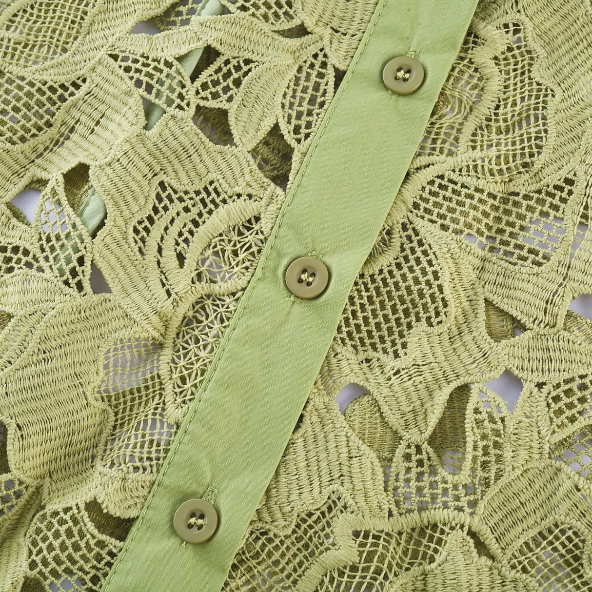 Gabriela Floral Midi Dress - Crew Neck - Long - Sleeved - Elegant Embroidery - Belted Waist