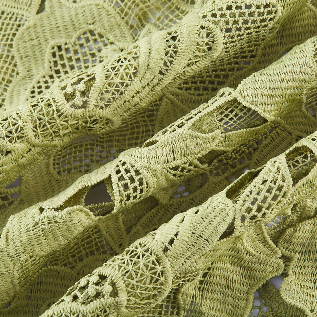 Gabriela Floral Midi Dress - Crew Neck - Long - Sleeved - Elegant Embroidery - Belted Waist