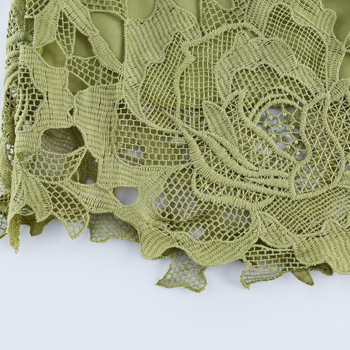 Gabriella Floral Midi Dress - Off Shoulder Bustier Style - Lace Trim Detail - Cut Out Designs - Flounce Hem