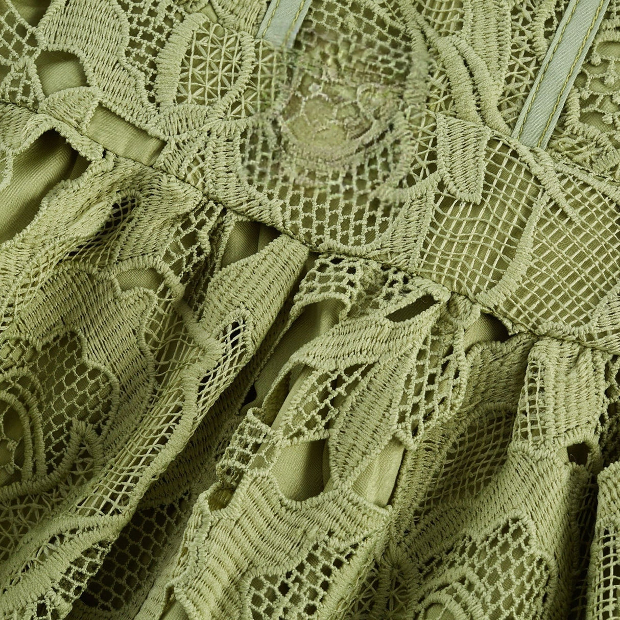 Gabriella Floral Midi Dress - Off Shoulder Bustier Style - Lace Trim Detail - Cut Out Designs - Flounce Hem