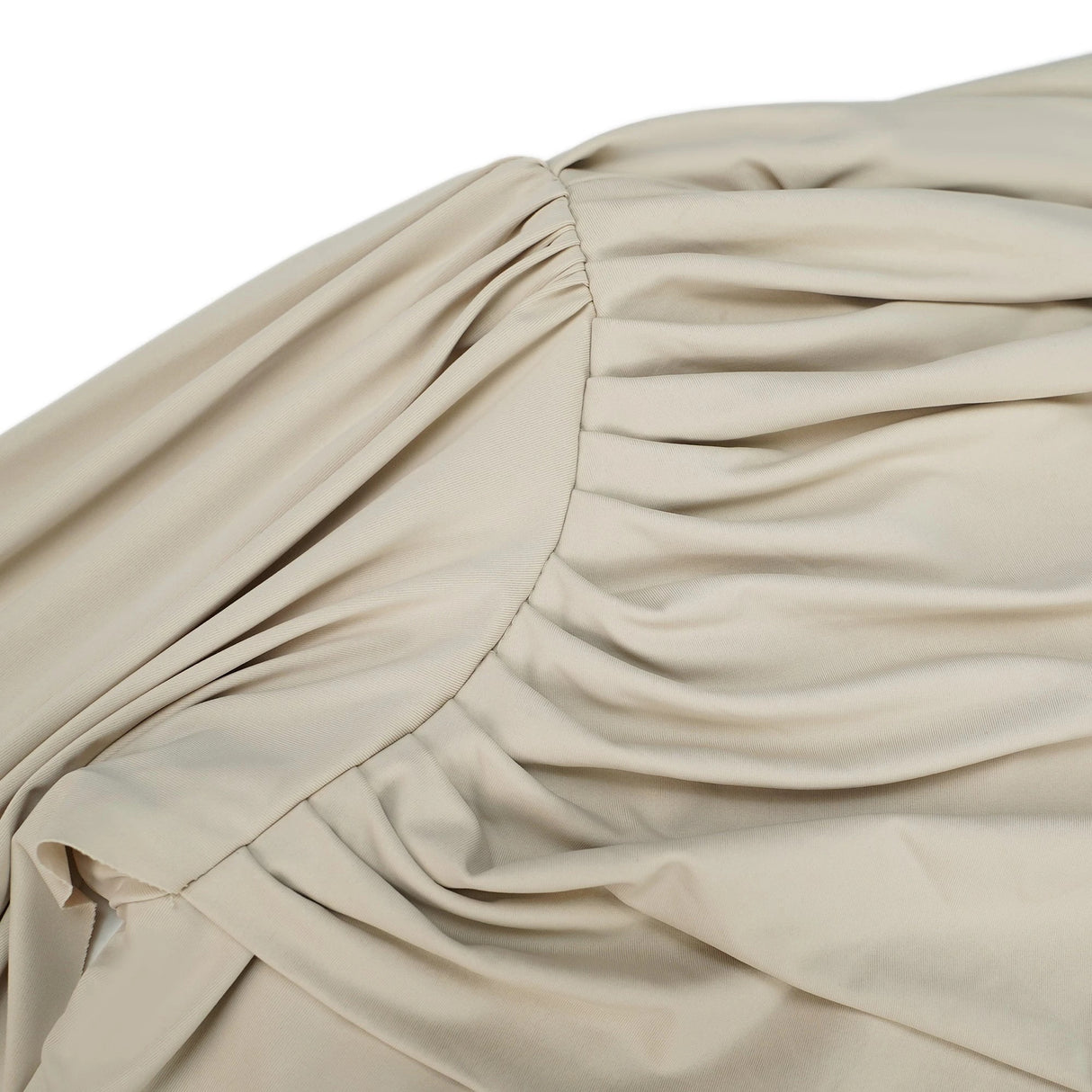 Gaëlle Neutrals Ribbondesign Draped Maxi Dress