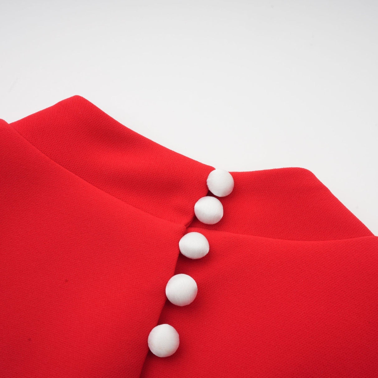 Gaia Mini Dress - Crew Neck - Short Petal Sleeves - Bow Detailing - Cut - Out Back