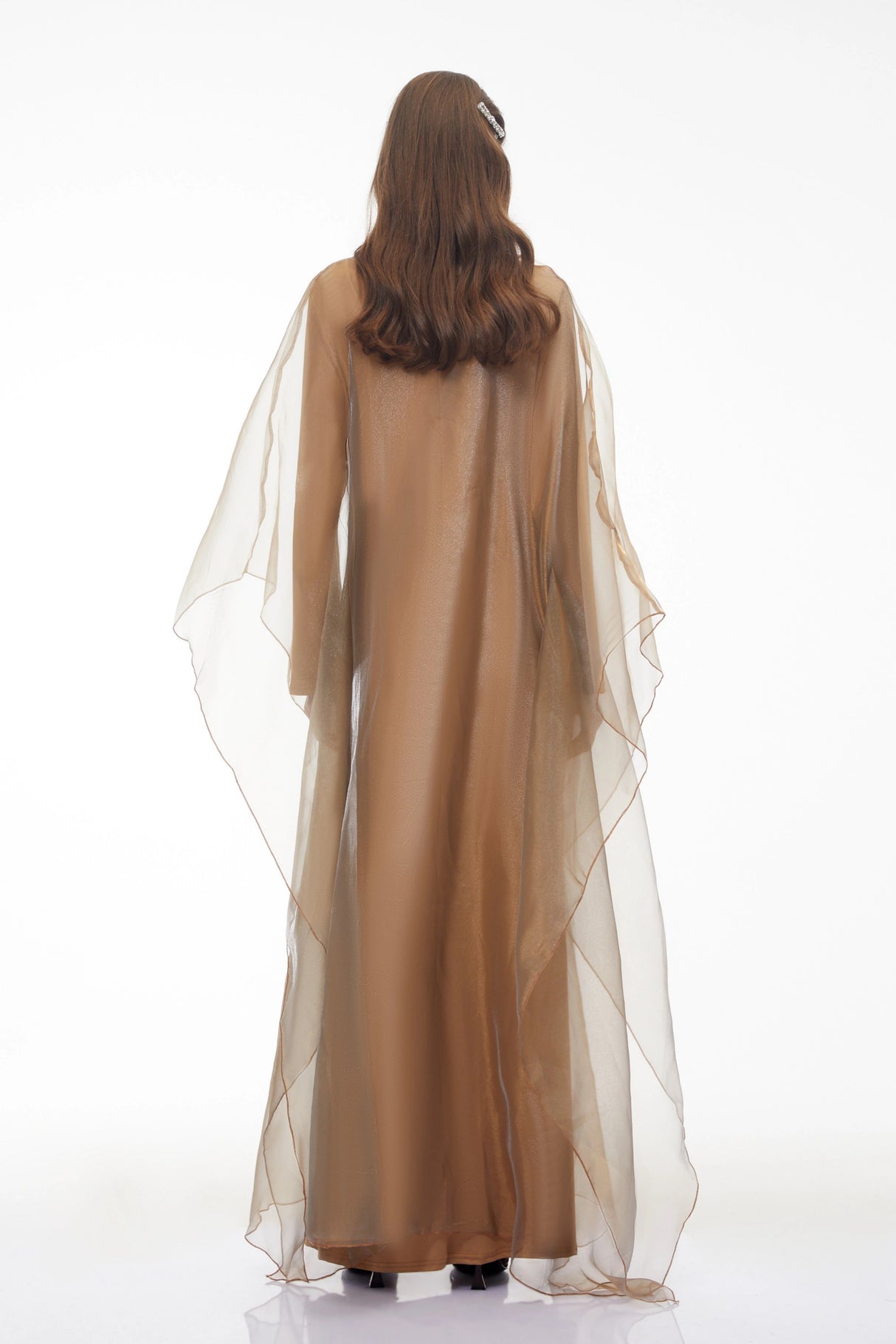 Ganna Camel Cape Maxi Dress