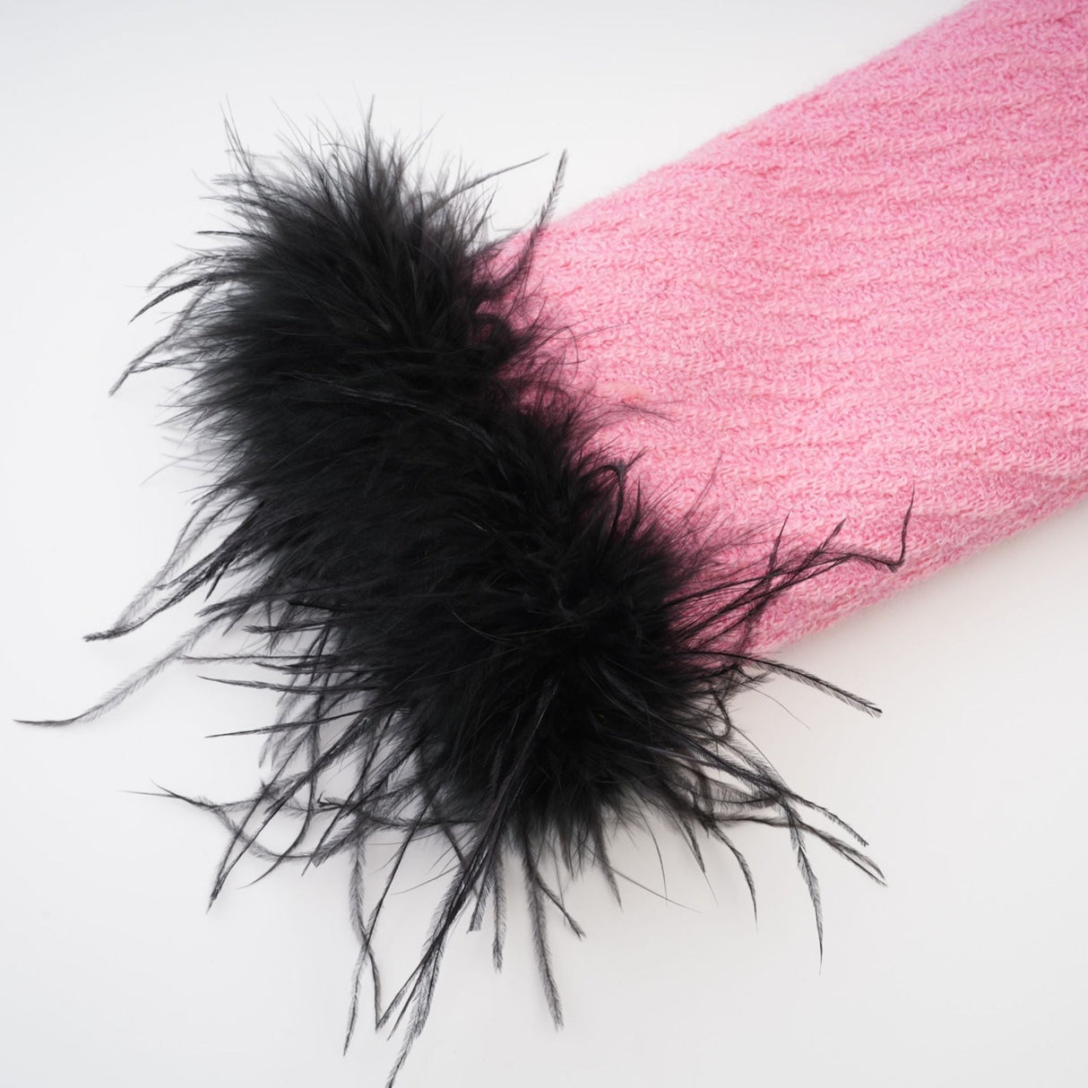 Gelsomina Jacket & Trousers - Round Neck - Faux - Flower Detailing - Feather - Trimmed Cuffs - Crystal Embellished