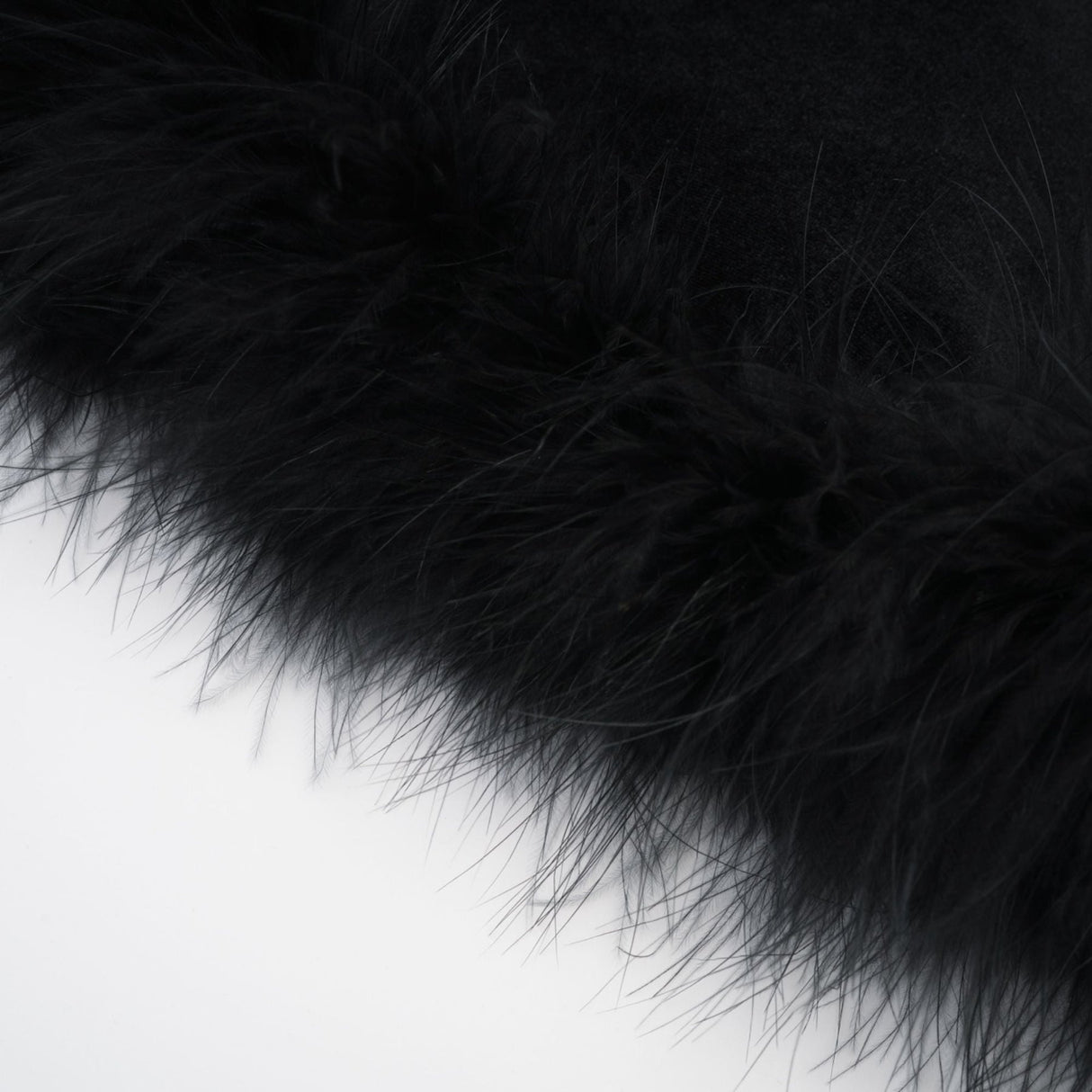 Gelsomina Jacket & Trousers - Round Neck - Faux - Flower Detailing - Feather - Trimmed Cuffs - Crystal Embellished