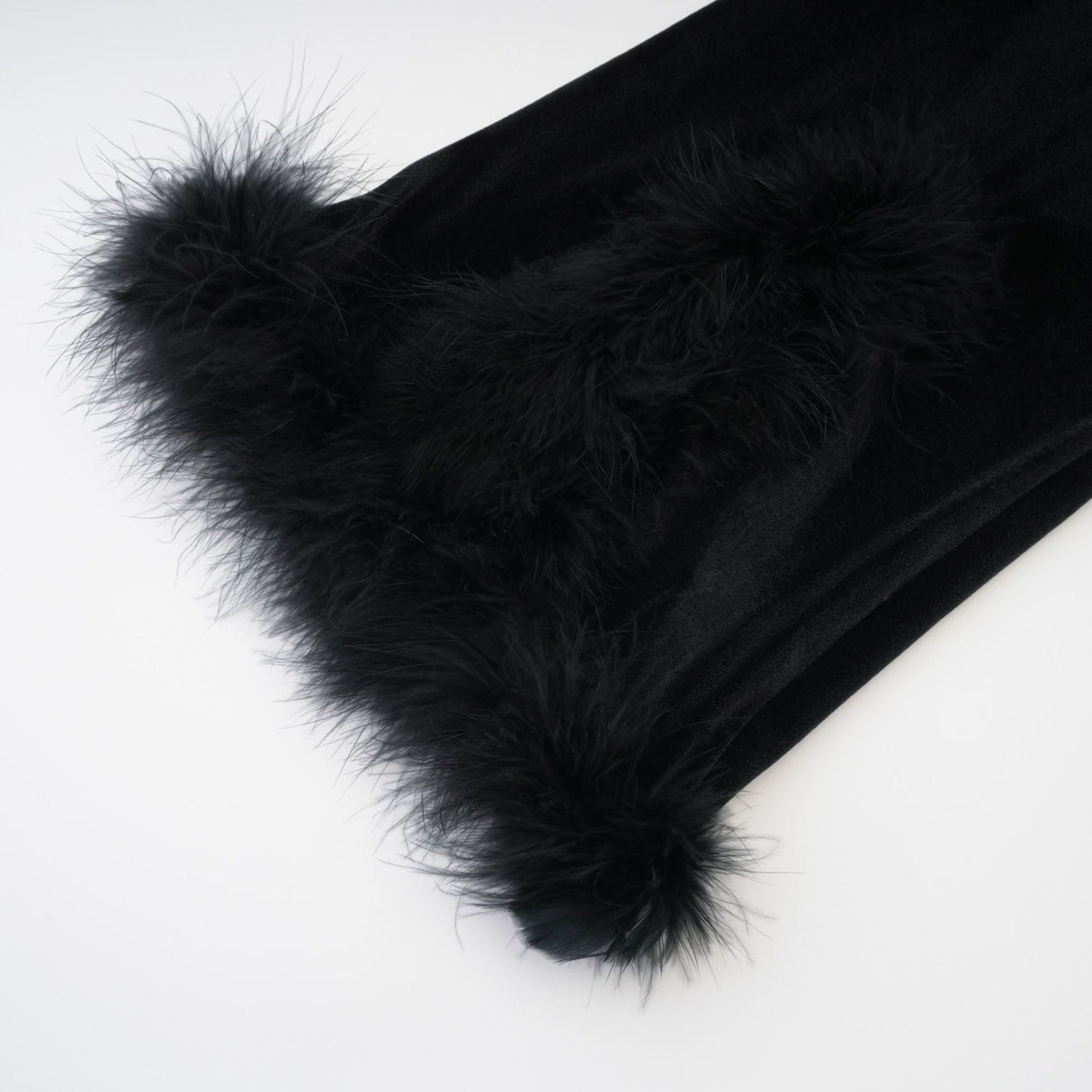 Gelsomina Jacket & Trousers - Round Neck - Faux - Flower Detailing - Feather - Trimmed Cuffs - Crystal Embellished