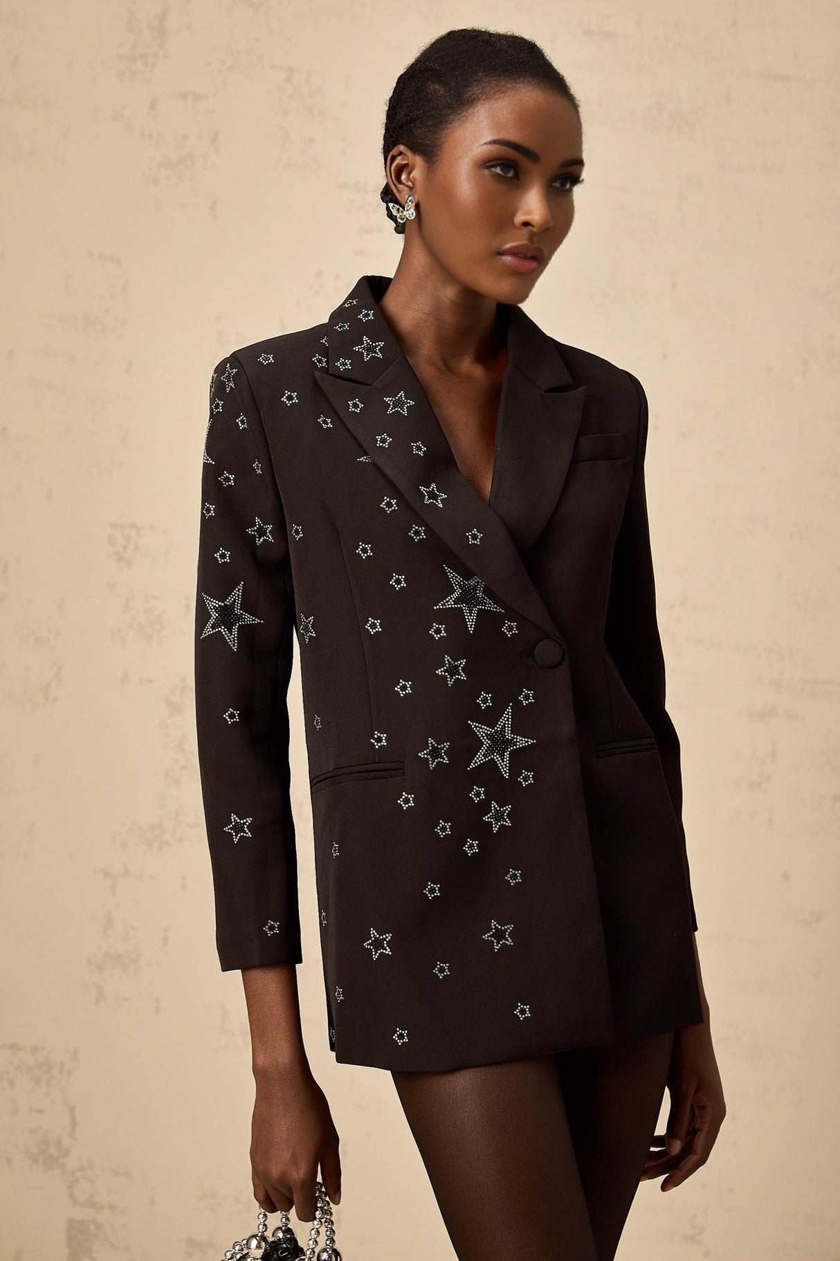 Gemma Blazer - Peak Lapels - Long Sleeves - Star Appliqu - Rear Vent