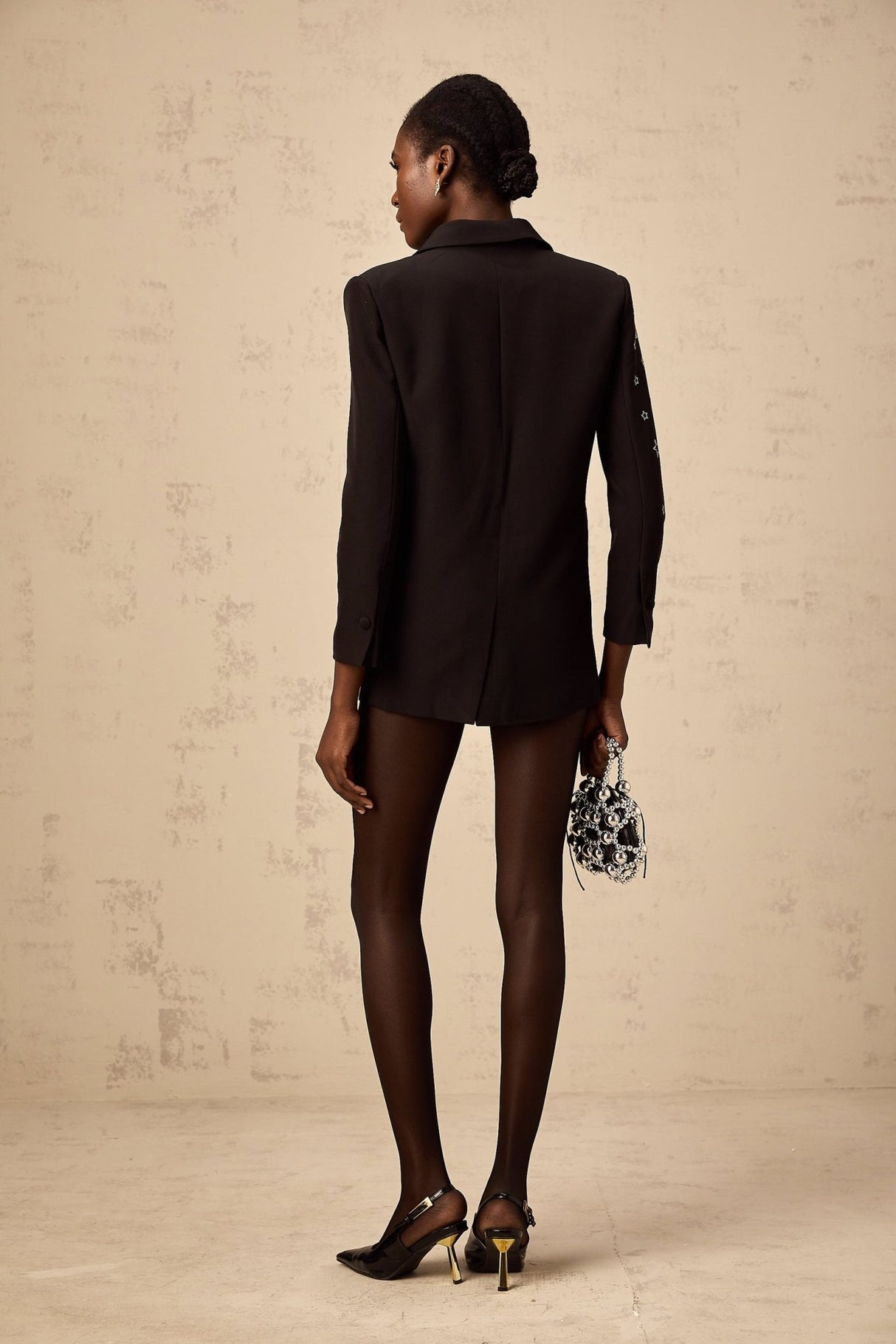 Gemma Blazer - Peak Lapels - Long Sleeves - Star Appliqu - Rear Vent