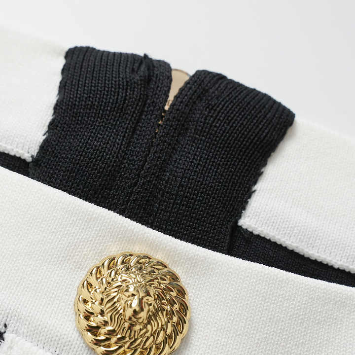 Gemma Dress - Fitted Bodycon Silhouette - Panel Detailing With Button Accents - Tailored Fit - Versatile Styling for Any Occasion