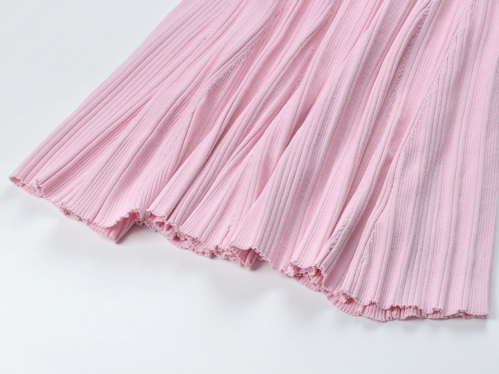 Giada Dress - A - Line Silhouette - Polo Style With Button Detail - Fitted Bodice and Flared Skirt - Front Pockets - Retro - Inspired Fashion