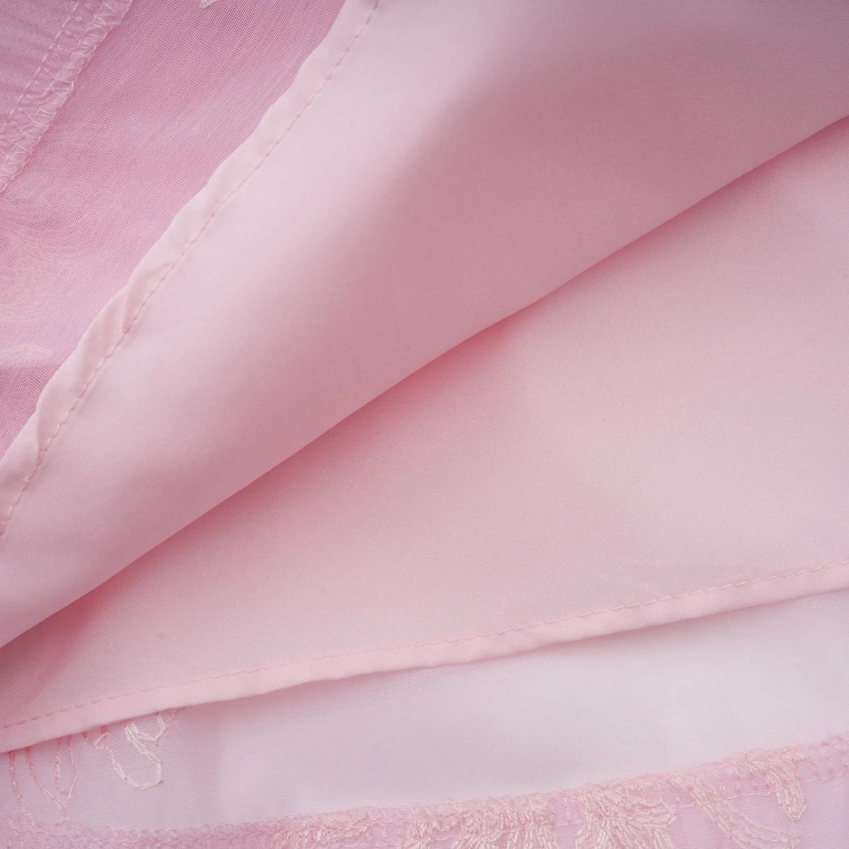 Giada Mini Dress Pink Embroidered Layered & Ruched