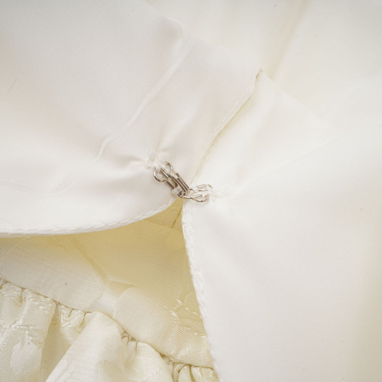 Giada Mini Dress - V Neck - Tiered Design - Elasticated Cuffs - Jacquard Pattern - Flared Skirt