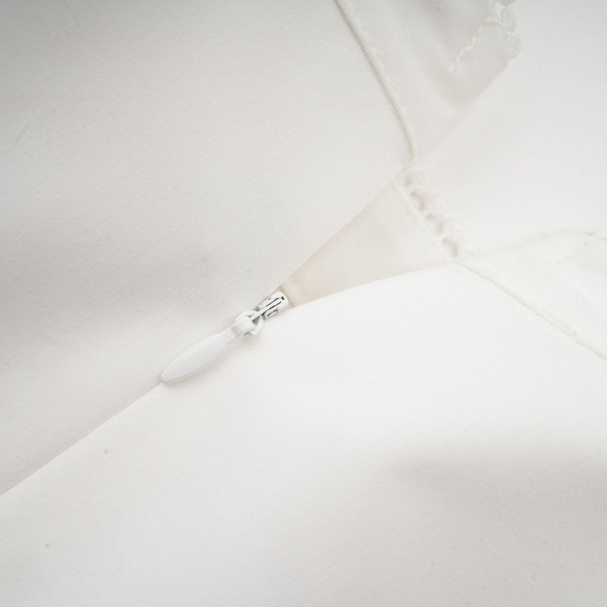 Ginetta Midi Dress - Mock Neck - Long Sleeves - Panelled Design - Cut - Out Detailing - Floral Embroidery