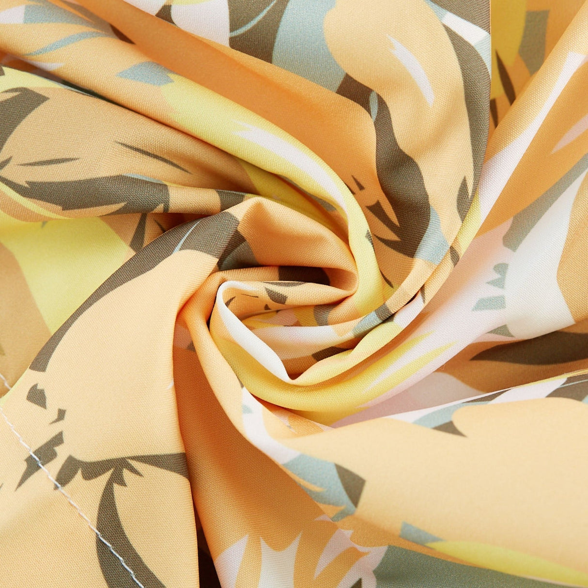 Ginetta Midi Dress - Off the Shoulder - Floral Print - Cut - Out Design - Layered Flounce Hem - A - Line Skirt