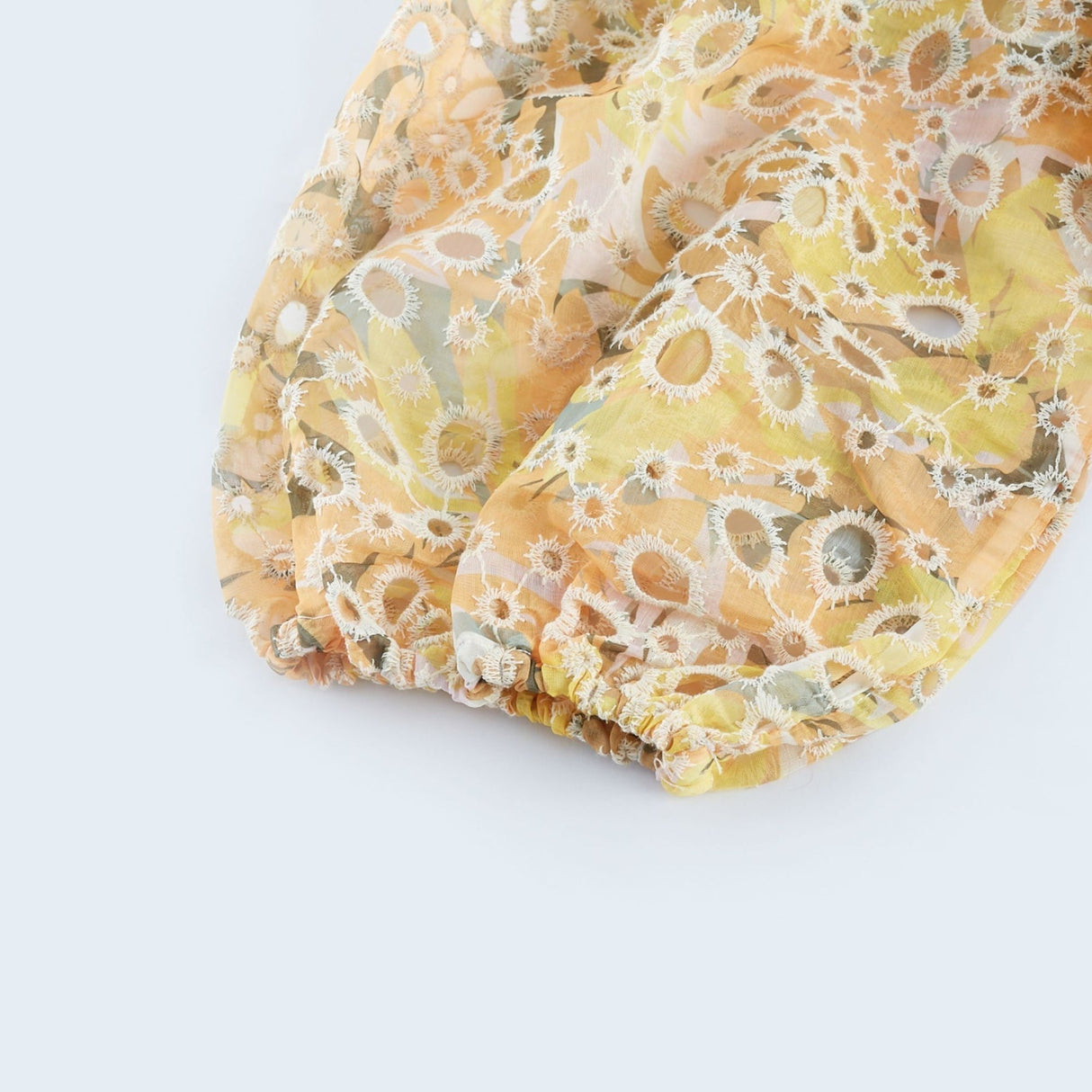 Ginetta Midi Dress - Off the Shoulder - Floral Print - Cut - Out Design - Layered Flounce Hem - A - Line Skirt