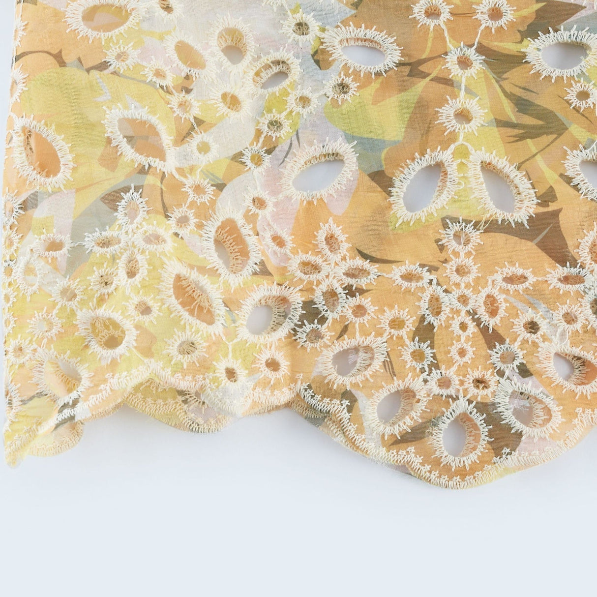 Ginetta Midi Dress - Off the Shoulder - Floral Print - Cut - Out Design - Layered Flounce Hem - A - Line Skirt