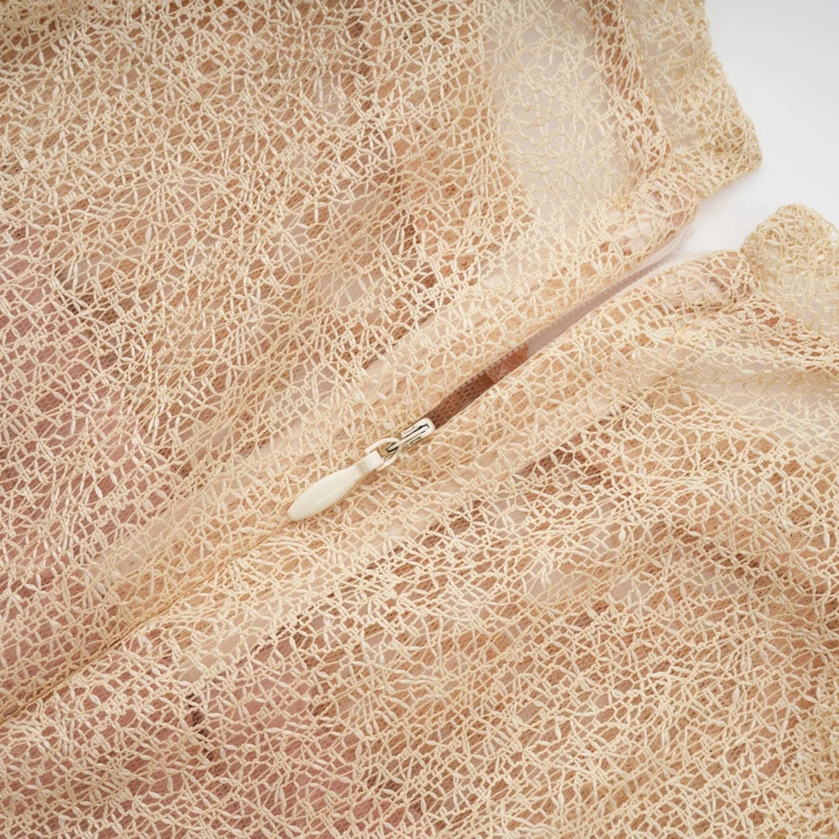 Ginetta Midi Dress - Sleeveless - Pleated Embroidered Design - Butterfly Motif - Cut - out Detail - Rear Zip